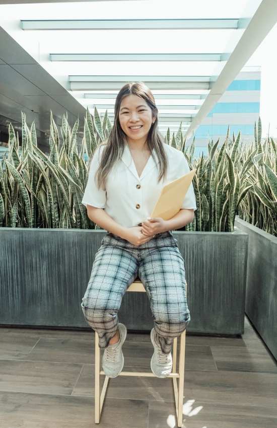 women wearing white tshirt with plaid pant