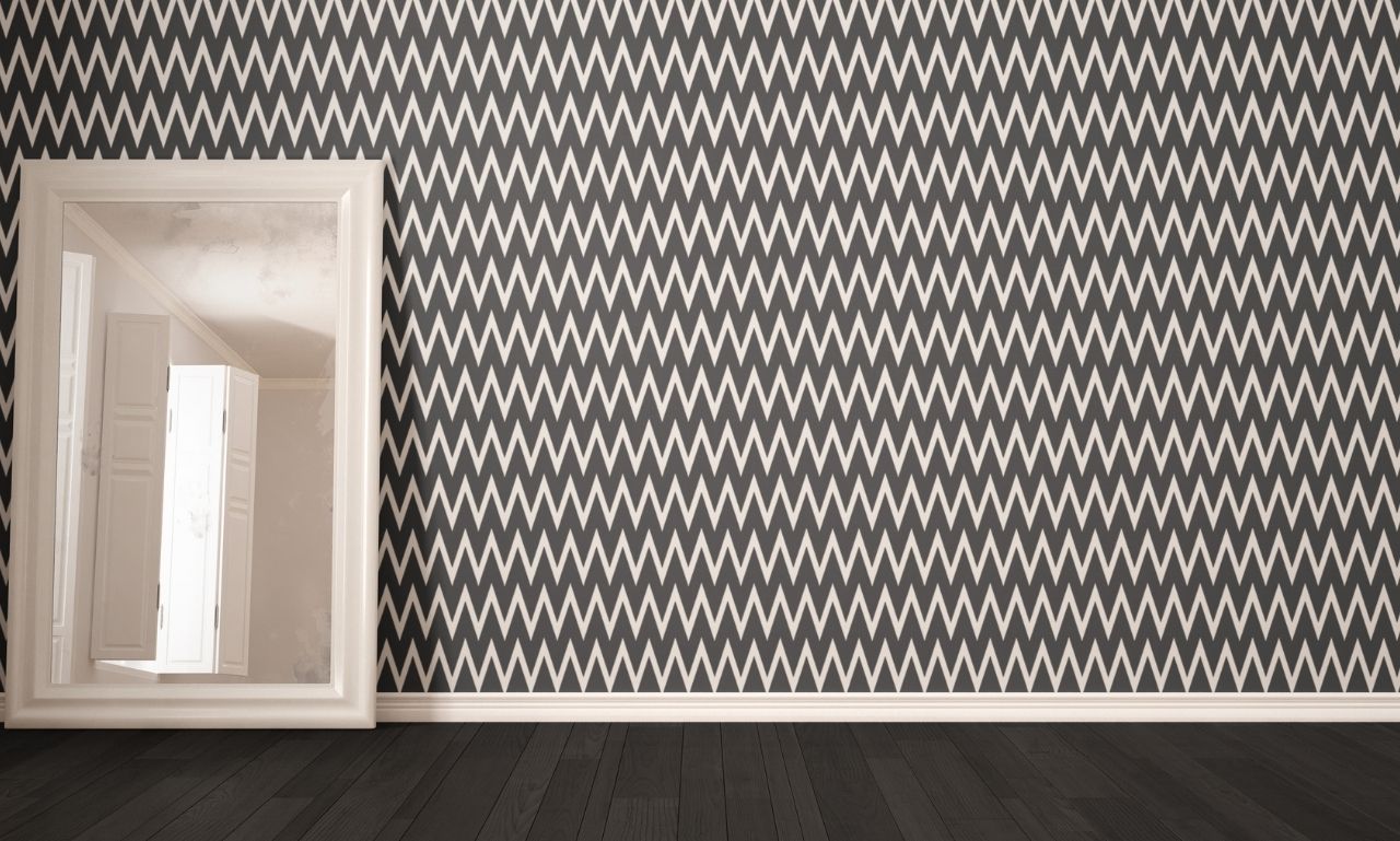 Herringbone Wallpaper INTERIOR