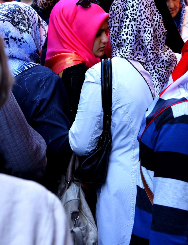 Turkish women in scarves