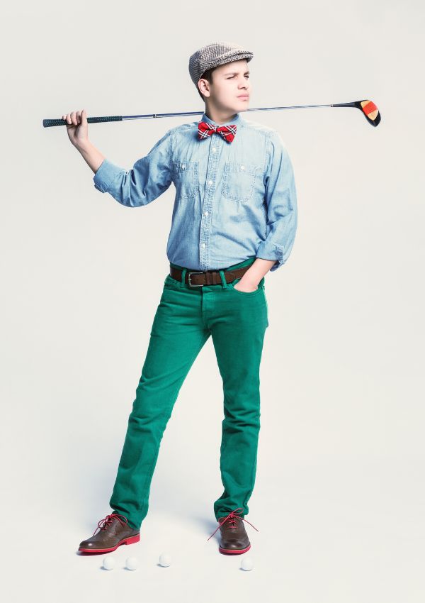 Man In Vintage Golf cloth